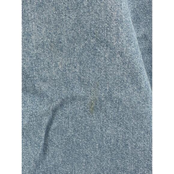 Tri-Mountain Top Womens XL Blue Button Up Tunic Denim Cat Lady Artsy 100% Cotton - Picture 3 of 12